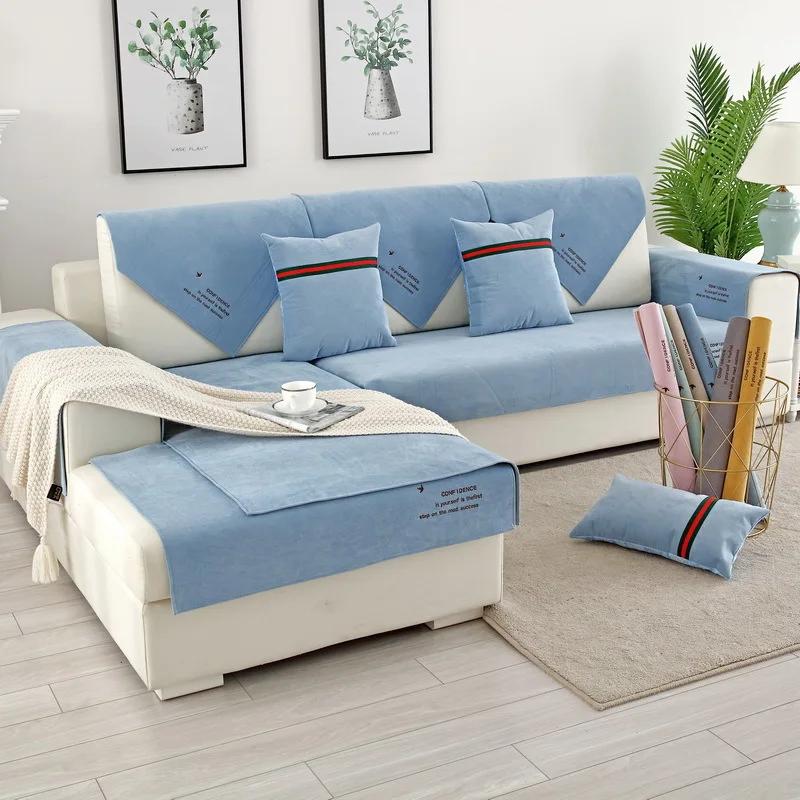 

Водонепроницаемый чехол для дивана с надписью для гостиной, подушка для дивана, современный чехол для сиденья, чехол для дивана, полотенце, чехол для дивана, анти-кошачий коврик для домашних животных 70x70cm 1pcs