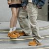 Derby Shoes Men's Autumn and Winter Big Head Shoes Platform Heightening Tooling Shoes Breathable Low-top Retro Leather Shoes 9599-K