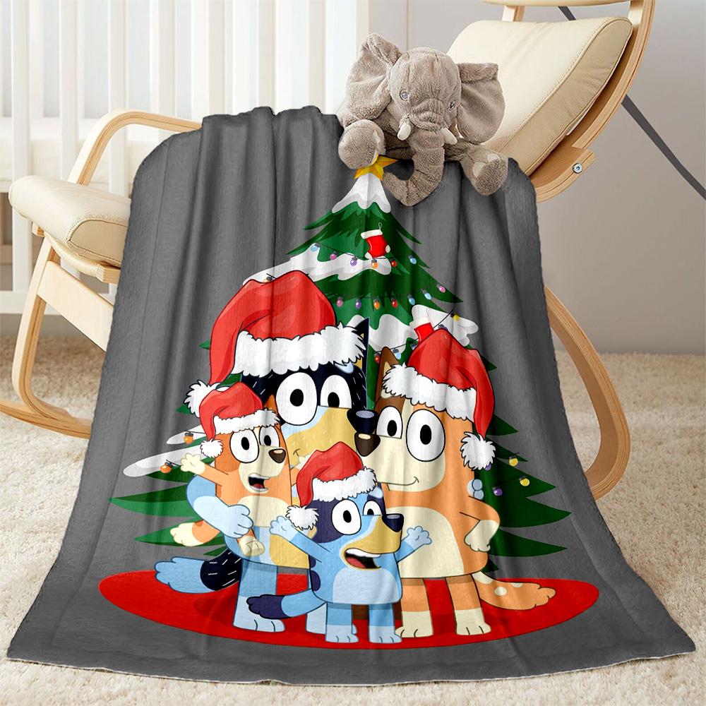 Bluey's Festive Friends Blanket Ultra-Soft Great for Couch Bed Picnics All-Season Use Modern Style Suitable for Gifting Relatives and Friends