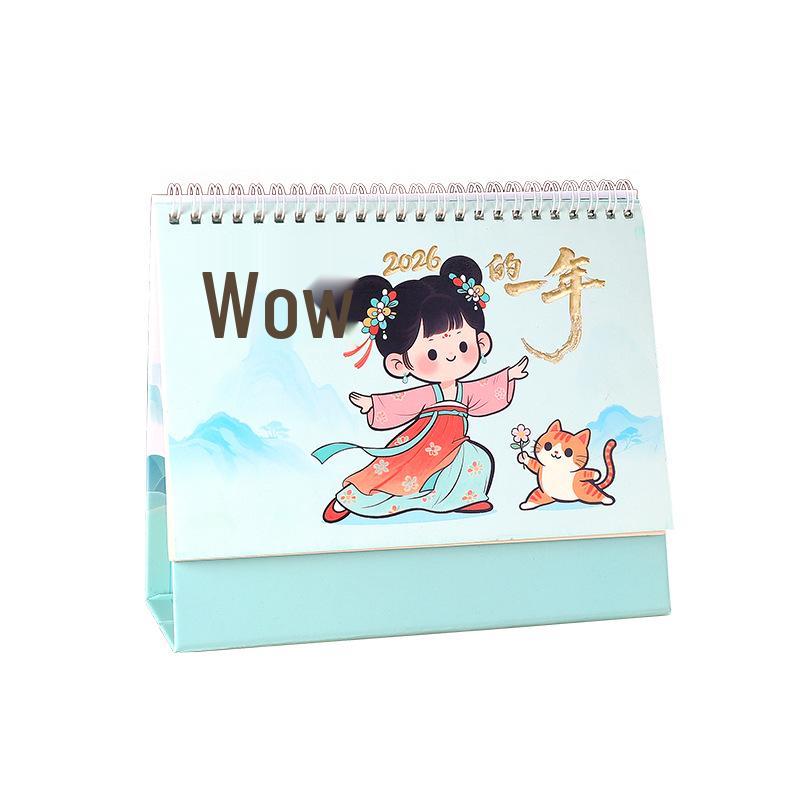 2026 Year of the Horse Countdown Sticky Note Desk Calendar - Creative Hand-Painted Cartoon Design with Hot Stamping and Customizable Logo.
