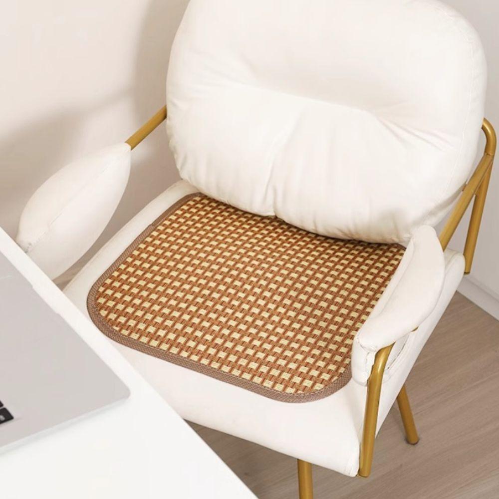 4 Piece Breathable Rattan Cooling Seat Cushion Non-slip Car Chair Cushion Seat Cover  Office