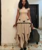 European and American cross-border women's 2026 summer new elegant high-end butterfly waist-cinching short sleeve A-line mid-length dress