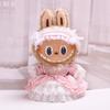 38cm Labubu Plush Doll Casual Outfit Set with Hat (Clothes Only)
