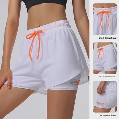 Women's Quick-Dry Summer Sports Yoga Hot Shorts - Breathable, Anti-Exposure, Two-in-One Fitness and Night Running Pants