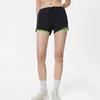 Li Ning Running Series Logo Print Lace-Up Loose Straight Shorts Women Shorts Black AAPT030-4