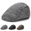 Vintage Striped Beret Women Autumn And Winter Artist Painter Hat Korean-Style Casual Versatile Trendy Ivy Cap Men Newsboy Cap