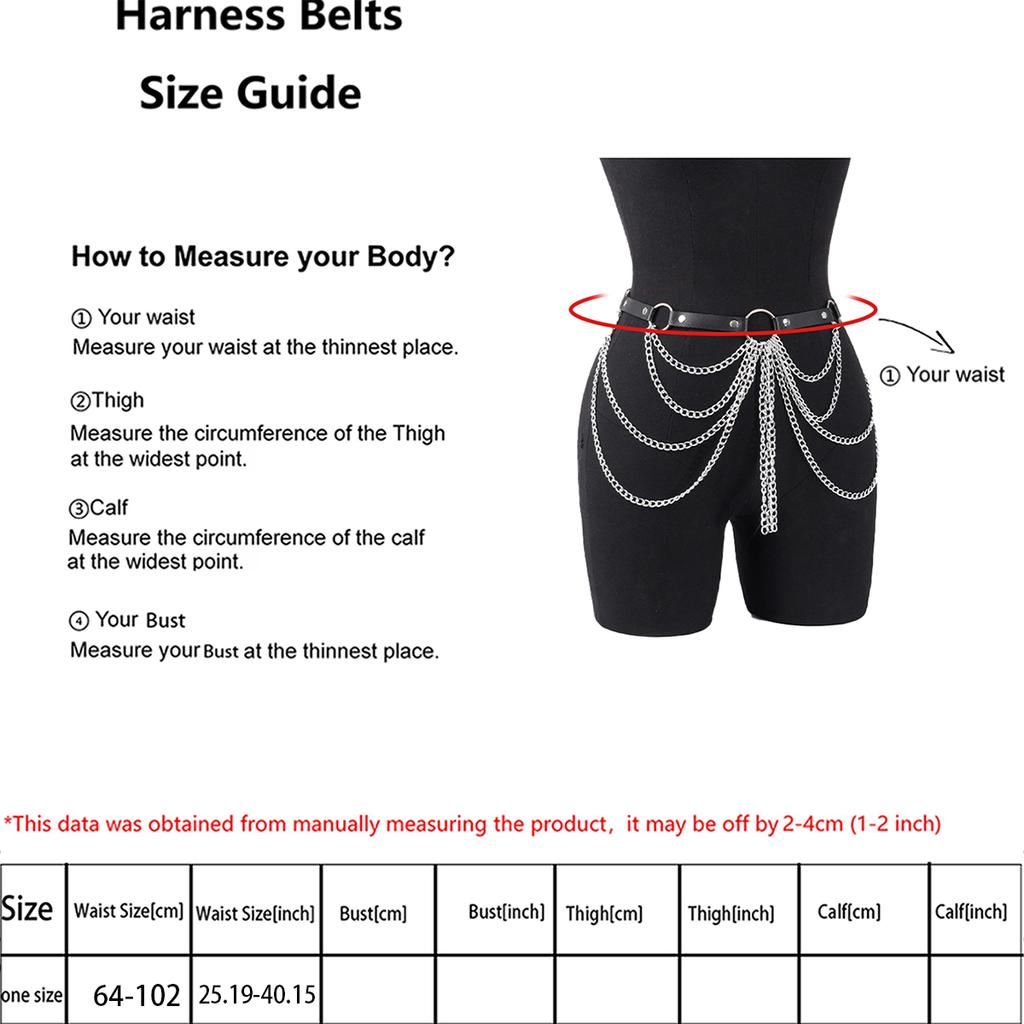 Women Sexy Belly Chain Belt Tassels Chain Leg Harness Bdms Bondage Thigh Garter Belt Leather Lingerie Fetish Exotic Accessorie