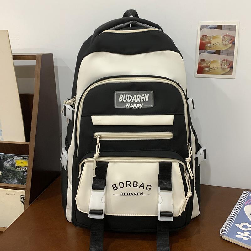 Schoolbag Children Elementary School Girls Junior High School Students Large Capacity Color Blocking Large Capacity Backpack