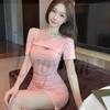Irregular One-Shoulder Cut-Out Bodycon Mini Dress