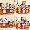 Adorable Panda And Raccoon Plush Toy Perfect For Cuddly Sleep Companion Gift