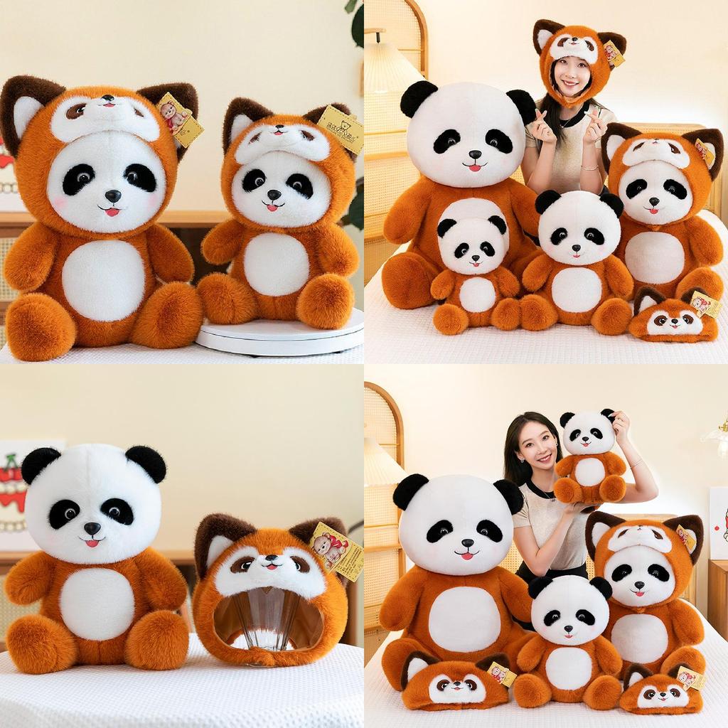 Adorable Panda And Raccoon Plush Toy Perfect For Cuddly Sleep Companion Gift