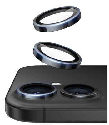 TORRAS Camera Protective Film for iPhone Aerospace Metal Lens US Military Black 1 No Integrated Camera Cover for iPhone Black Titanium LensGuard 16/16