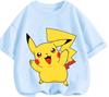 Hot Selling 2026 Kids T Shirt Pikachu Lovely Pattern Soft Comfy Casual School Wear Boys Girls Summer Street Apparel