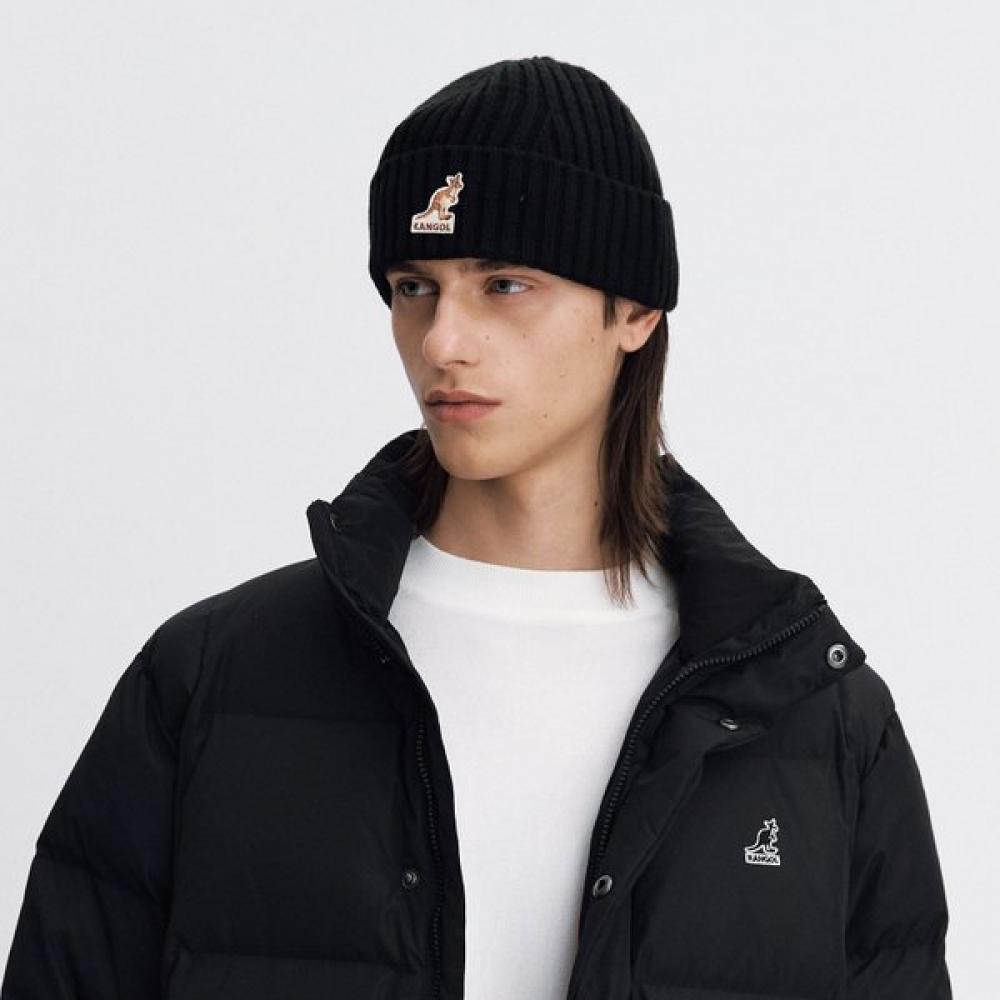 Шапка-бини Kangol Черная 3673 Нашивка с логотипом FREE