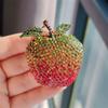 Vintage Fashion Shining Brooches Pins Beautiful Rhinestone Fruits Brooches Women Unisex Party Office Brooch Gifts
