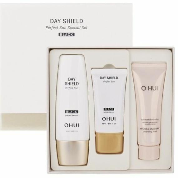 

O HUI - Day Shield Perfect Sun Black SPF50+ PA++++ set (3 items) / Moisturizing, Korean Cosmetics, Kbeauty