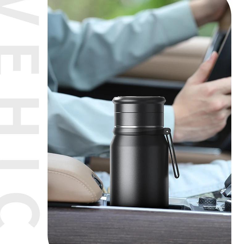 FANJANE Large Capacity Insulated Cup Coffee Tea Thermos Bottle for Men Female Tea Infuser Water Separation Outdoor Water Cup