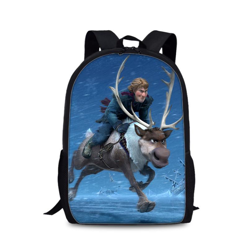 Frozen Childrens Cartoon Backpack With Lightweight Nylon Material For School And Daily Use