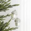 Acorns Silver Tinsel Christmas Tree Ornaments Hanging Glass Decorations Christmas Toys Xmas Gadget 2025 New Year Winter