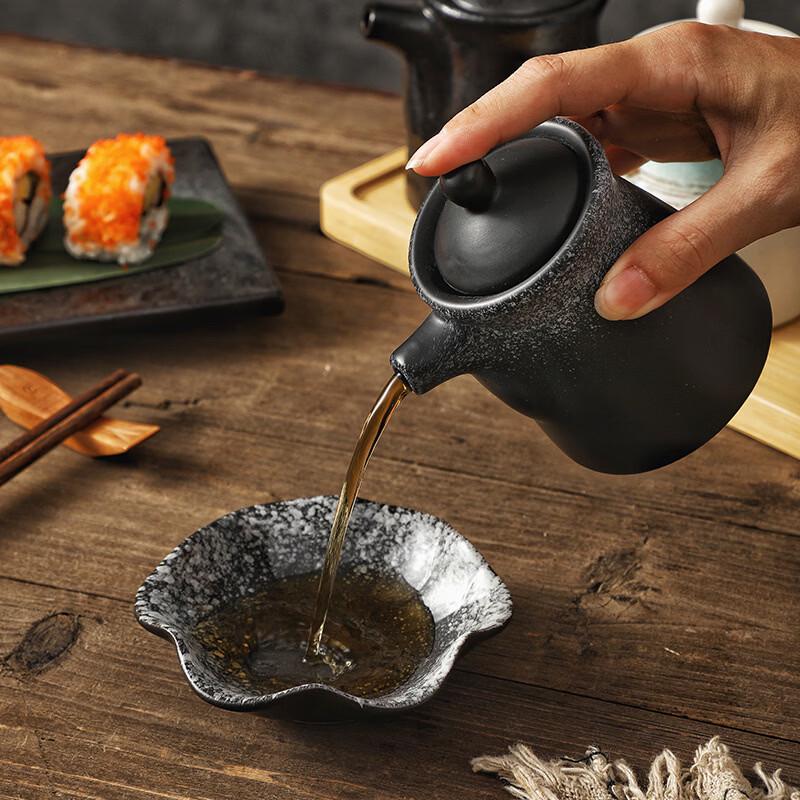 ZISIZ Japońska Retro Ceramiczna Butelka na Sos Sojowy i Ocet