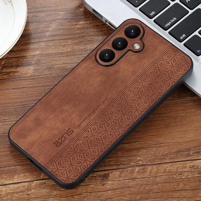AZNS For Samsung Galaxy S23 FE Imprinted Protective Phone Case PU Leather Coated TPU Cover