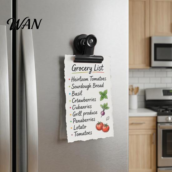 38mm Magnetic Clamp 2Pcs Folder Strong Metal Binder Clips Receipt Organizer Clip Heavy-Duty Fridge Magnets for Refrigerator Whiteboard Office