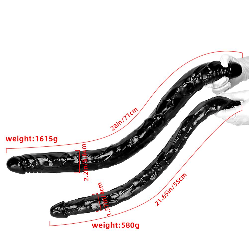 Double Dildo Oversized Realistic Penis Big Black Dick Sex Toy Adult Anal Plug Monster Dildo Fisting Femdom BDSM