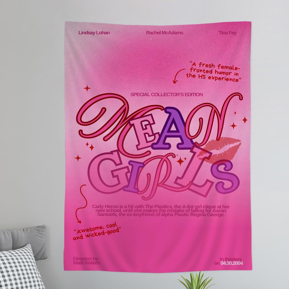 Mean Girls Movie Printed Large Wall Tapestry Indian Buddha Wall Decoration Witchcraft Bohemian Hippie Wall Art Decor
