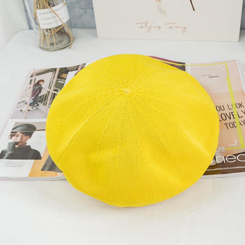 Delicate And Breathable Japanese Retro Thin Cotton Yarn Breathable Beret Children'S Spring And Summer Painter Hat Bud Hat