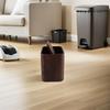 Retro Imitation Wood Grain Garbage Can 8.5L Lid Living Room Bedroom Bathroom Office Trash Basket Bathroom Garbage Can with Lid