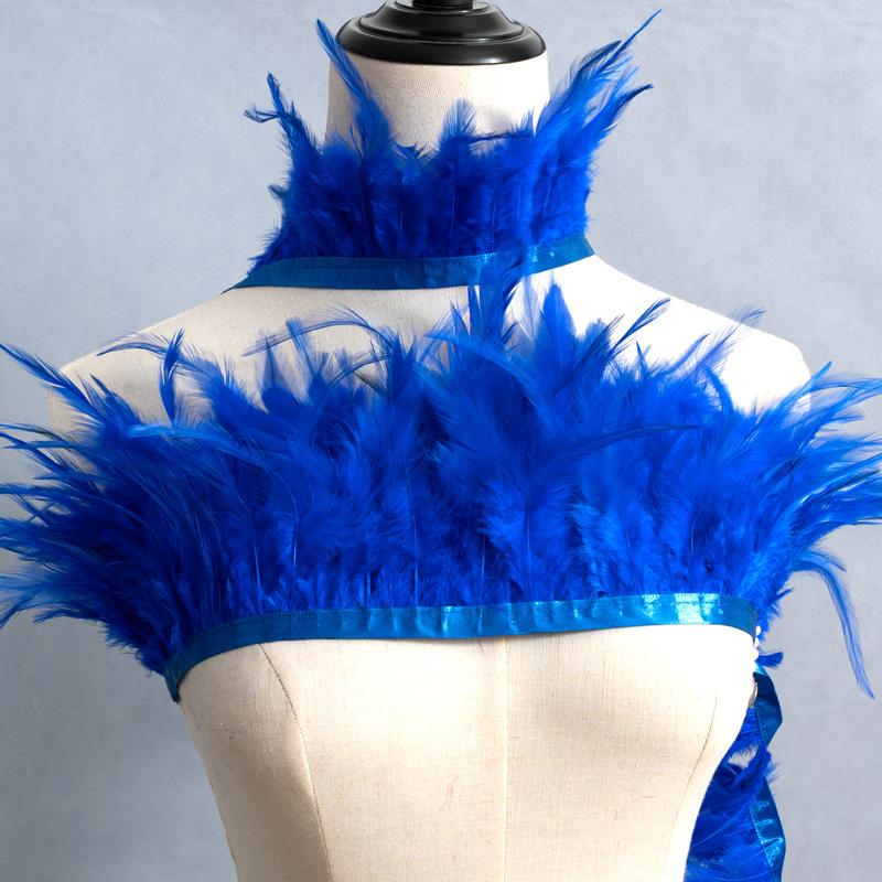 

Color Pointed Hair Cloth Strip Clothing Accessories White Pointed Feather Cloth Edge Handicrafts Jewelry Indian Headgear Diy Material 10pcs