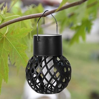 Solar Lamp LED Outdoor Flame Effect Hanging Lantern Auto On/Off Waterproof Energy-Saving Solar Powered Hanging Light Garden Decor
