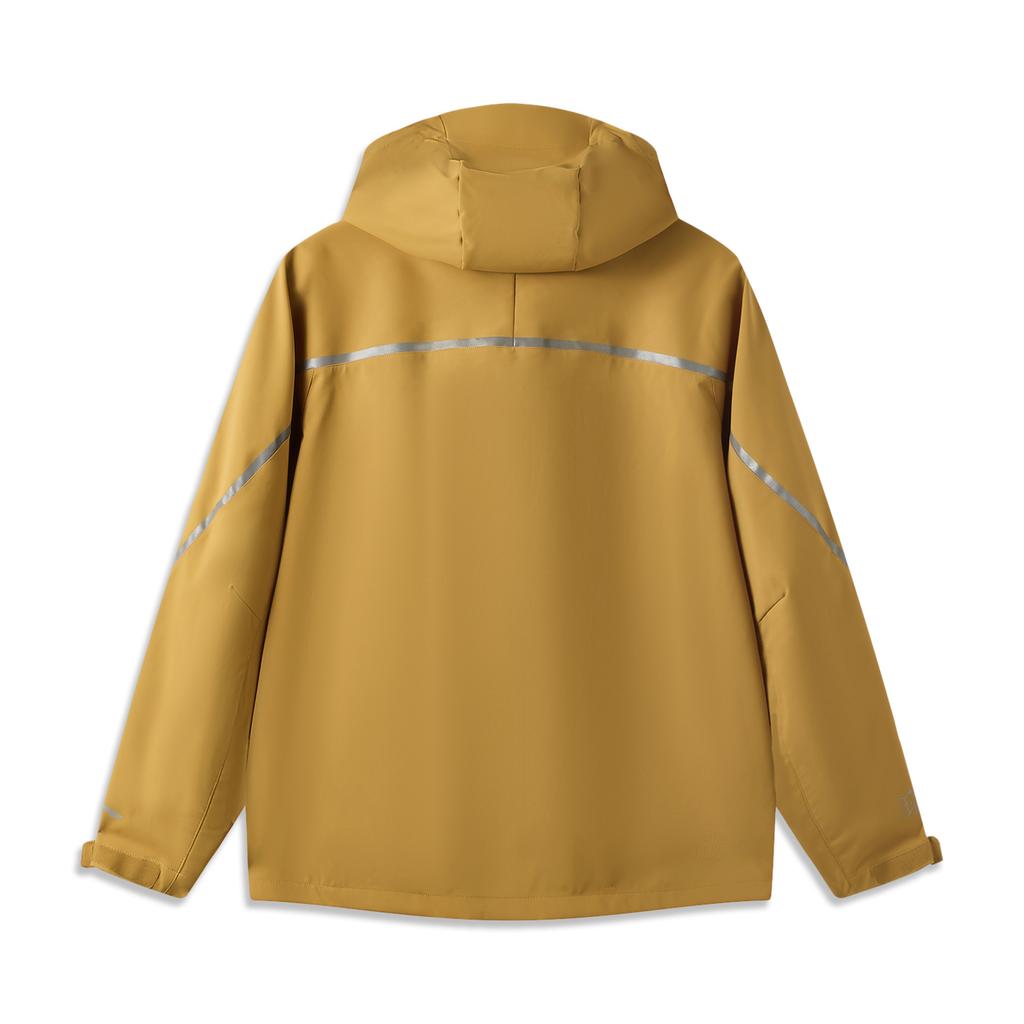 Li Ning Outdoor CF Waterproof Fashion Casual Comfortable Versatile Softshell Jacket Men Jacket Antique-Yellow AFYW025-5
