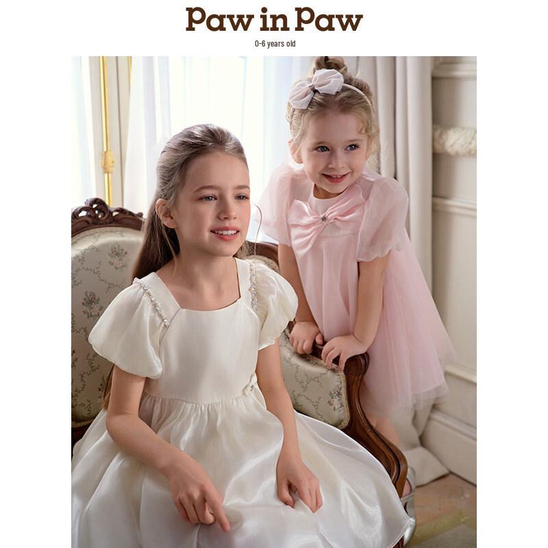 PawinPaw Baby Girl Cartoon Bear Mesh Princess Dress