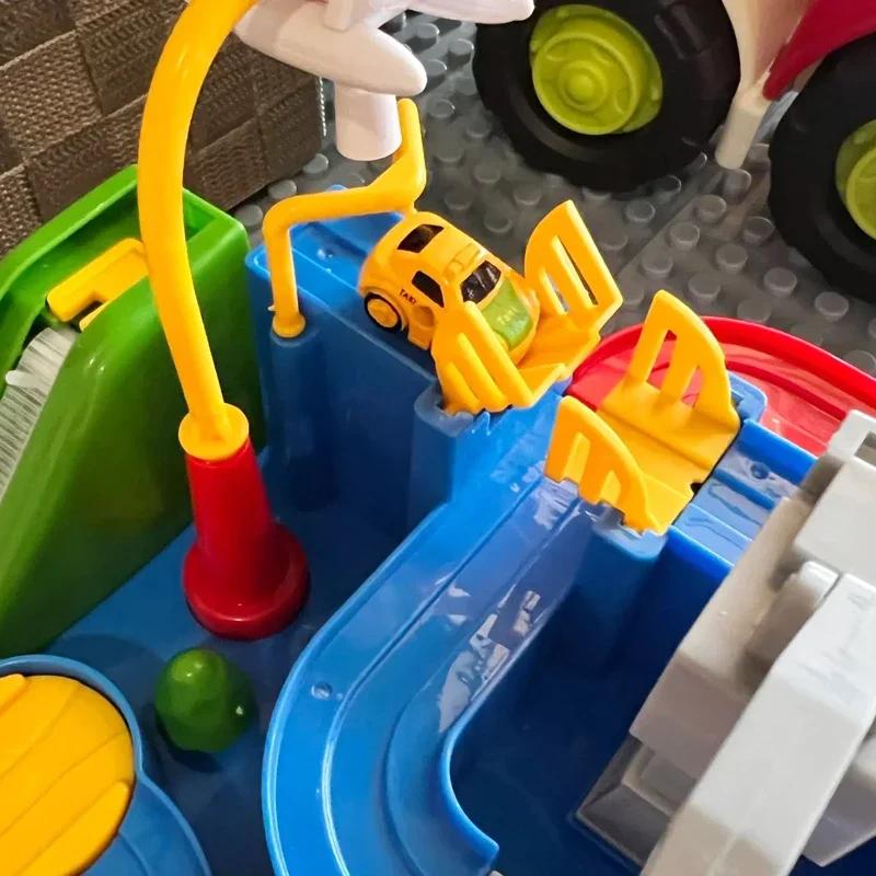 Non-Toxic Racing Rail Car Model Educational Toys Children Track Adventure Game Brain Mechanical Interactive Train Animals Space Rocket Toy