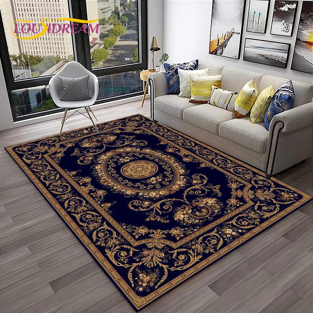 Turkey Bohemian Persian Flower Carpet Rug for Home Living Room Bedroom Sofa Doormat Kitchen Decor,Area Rug Non-slip Floor Mat