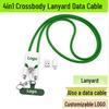Custom Logo Multi-Function Sling Lanyard: 4-in-1 Fast-Charging Crossbody Data Cable