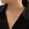 316lstainless Steel Virgin Mary Shape Pendant Jesus Cross Ball Necklaces Collarbone Chain Steel Gold Plated Irregular For Women