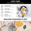 Inyahome Leaves Bathroom Rugs Non-Slip Soft Microfiber Bath Mat Extra Soft Water Absorbent Machine Washable Shower Floor Rug