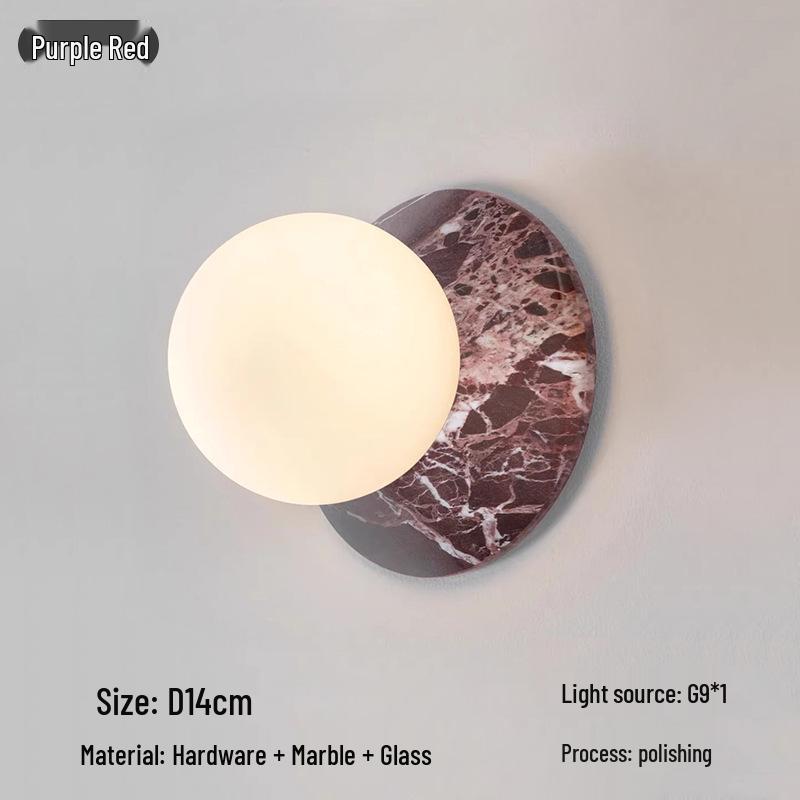 Elegant Mid-Century French Marble Pendant Lamp for Hallway, Living Room, Study, Bedroom, and Bedside