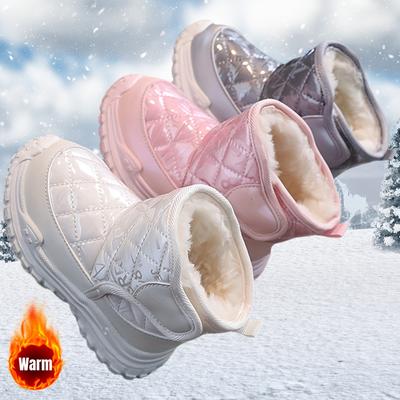 Wygodne antypoślizgowe śniegowce dla niemowląt, miękkie ciepłe buty plus polar do chodzenia na zewnątrz, zima