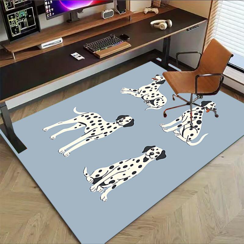 1PC Dalmatian Non-Slip Floor Carpet Compatible for Office&Living Room&Bedroom&Dining Room - Flat- Soft & Pattern, Vibrant Colors-W284