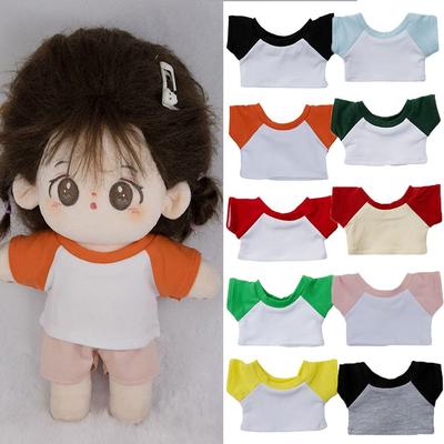 Toys Accessories Cotton Stuffed Dolls Doll T-shirt Doll Catoon Tops 20cm Doll Clothes Mini Clothes