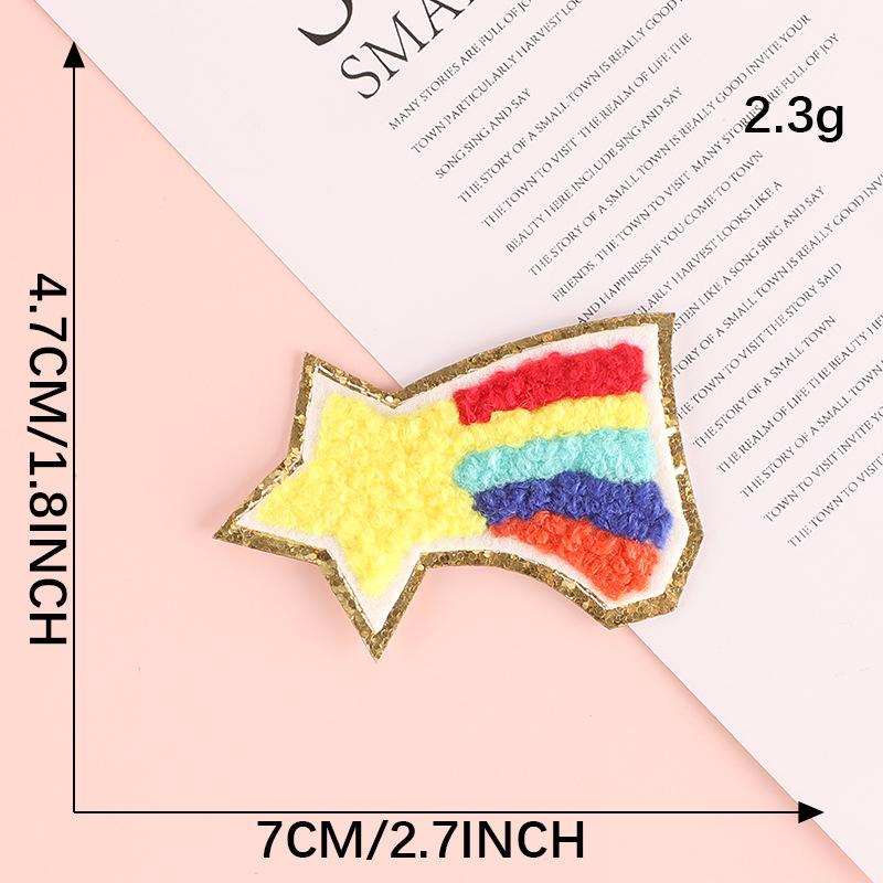 Computer Embroidery Label Rainbow Towel Embroidery Badge Sticker Clothing Accessories Shoe And Hat Accessories Patch Sticker Versatile Cloth Sticker