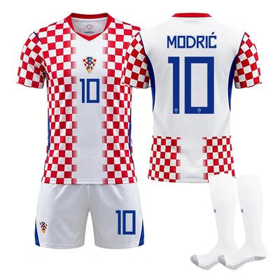 2026 World Cup Croatia Home Match Jersey No. 10 Modrić Children's and Adult Football Uniform Wholesale