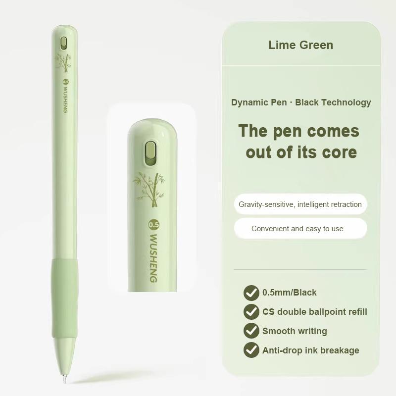 Gravity Sensing Gel Pen Multifunctional Stationery 0.5mm Retractable Black Ballpoint Pen Offfice School Writing Signature Pen