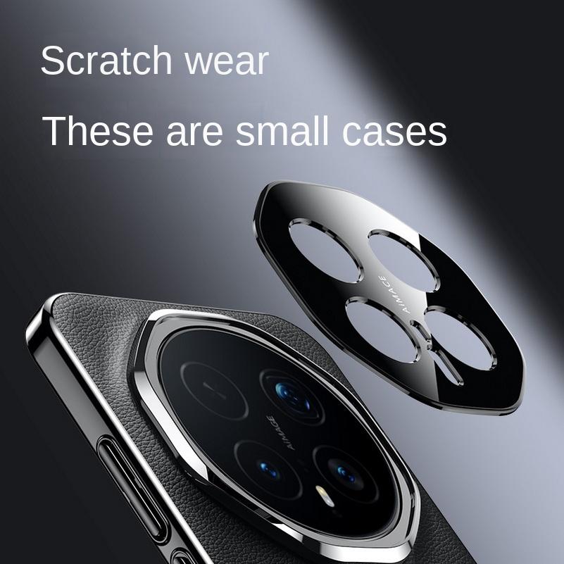 Good Feel Plain Leather Plated Frame Case For Honor Magic8 Pro Magic 8 7 Lite 6 Honor X9c X60 Pro Camera protection Cover