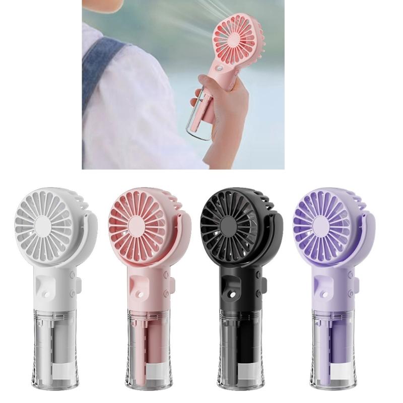 Misting Fan Handheld Fan HandHeld Misting Fan Rechargeable 4 Speed Adjustment Small Mister Fan Cooling Water Spray