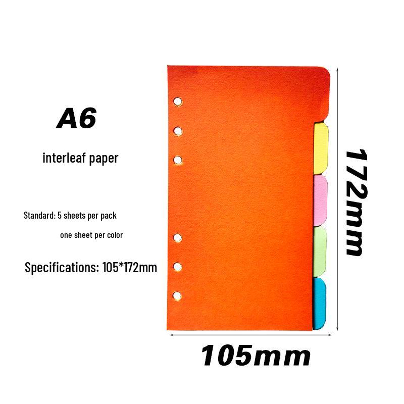 A5A6 Budget Planner with Loose-leaf Inner Pages, Zipper Pouch, Divider, 7-inch 6-hole Refills, and English Labels.