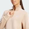 Adidas Essentials Quarter-Zip Sweatshirt Color Block Sports Casual Stand Collar Women Sweatshirt Light-Brown IR6066